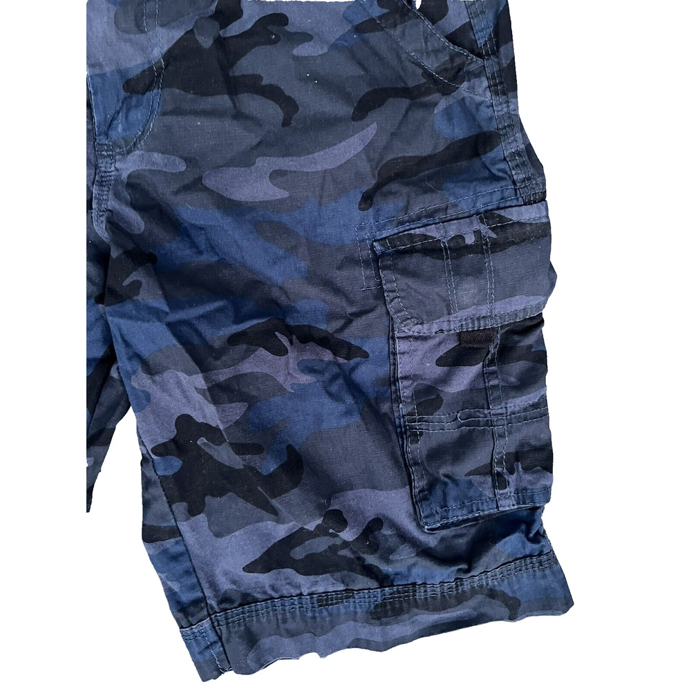 Vintage Genes Mens Blue Camouflage Outdoor Hiking Shorts size 30 A000324 - Picture 3 of 9